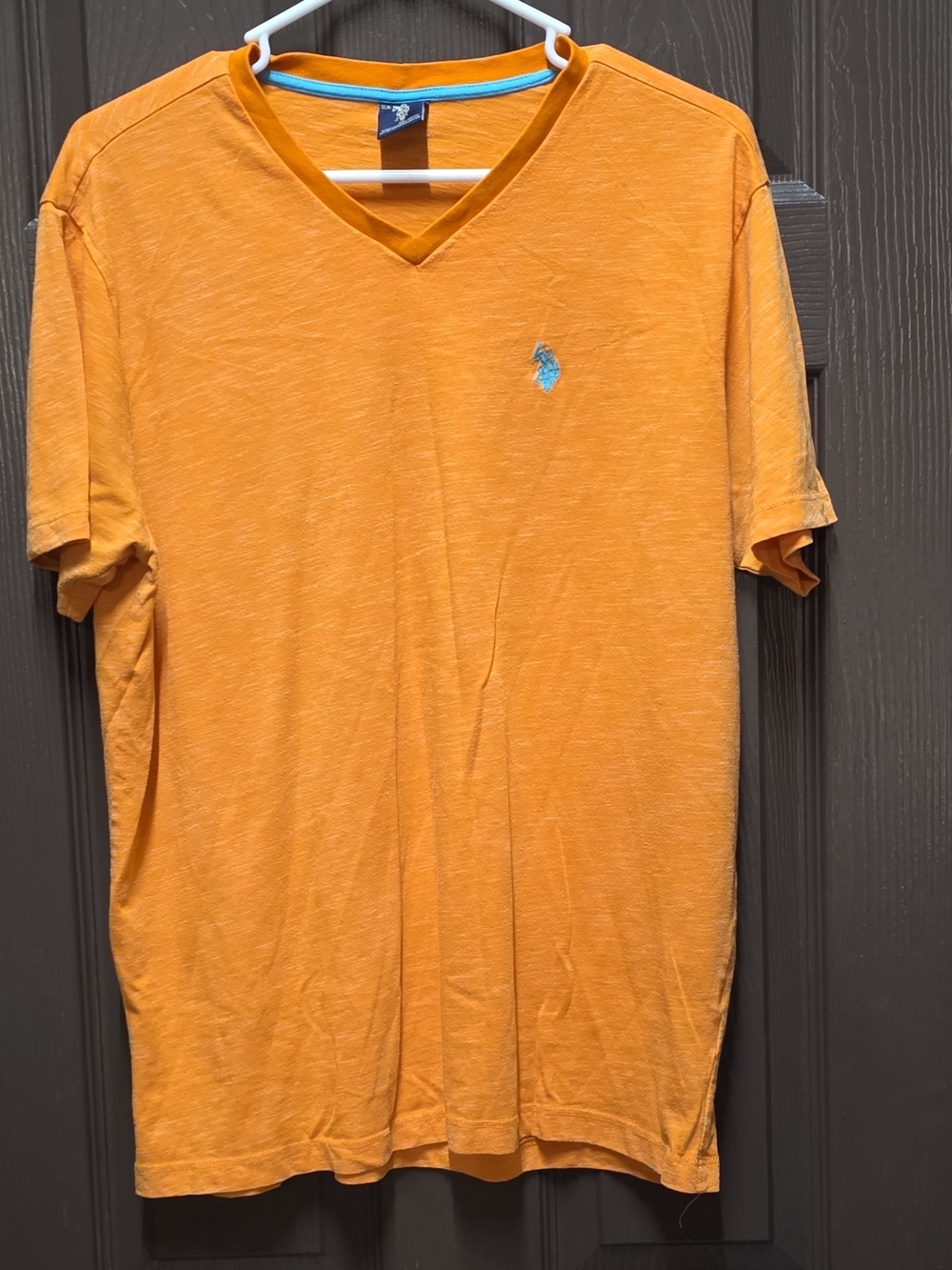 U.S. Polo Assn. Men's V-Neck Short Sleeve T-Shirt - Orange